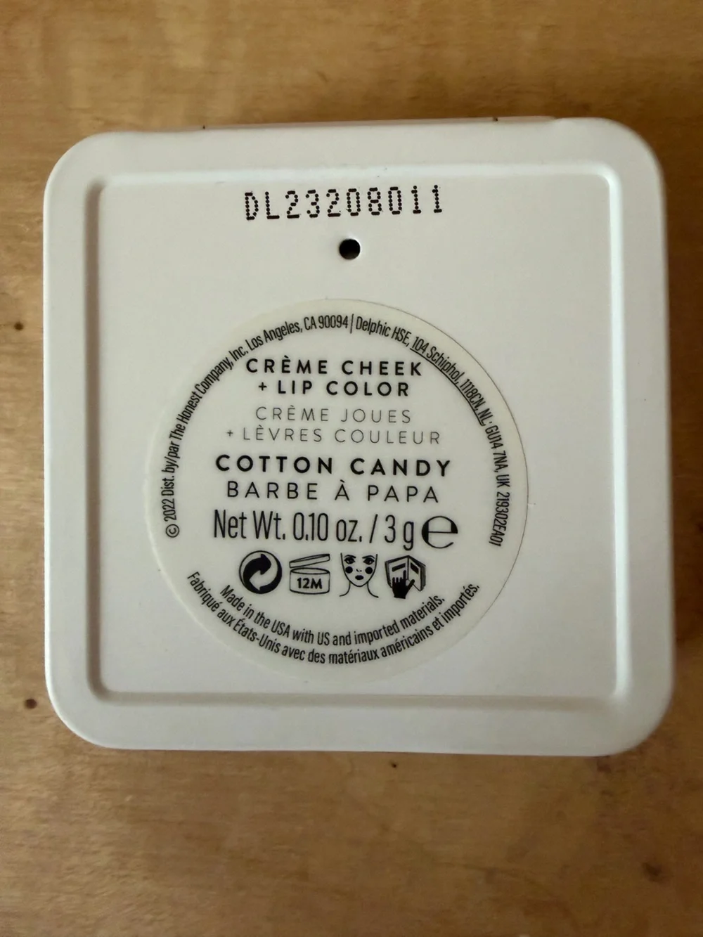 The Honest Company Crème Lip and Cheek Color -Cotton Candy